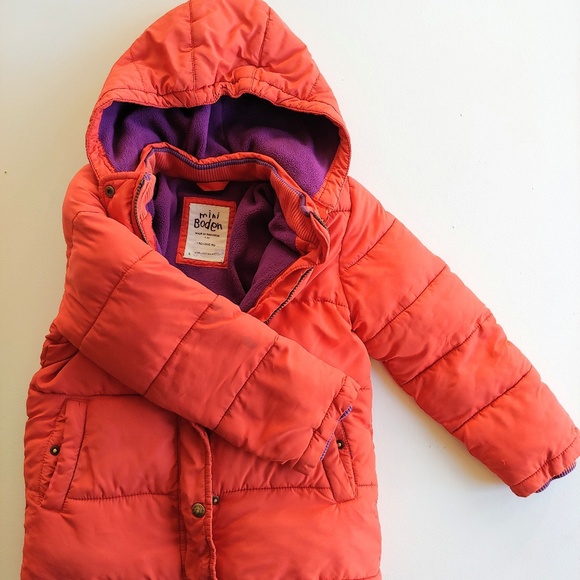 boden girls winter coat